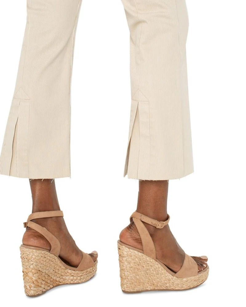 Gia Glider Crop Flare Jeans Cappuccino Stripe