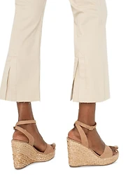 Gia Glider Crop Flare Jeans Cappuccino Stripe