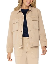 Button Front Cargo Jacket