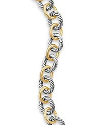 Oval Link Bracelet with Gold