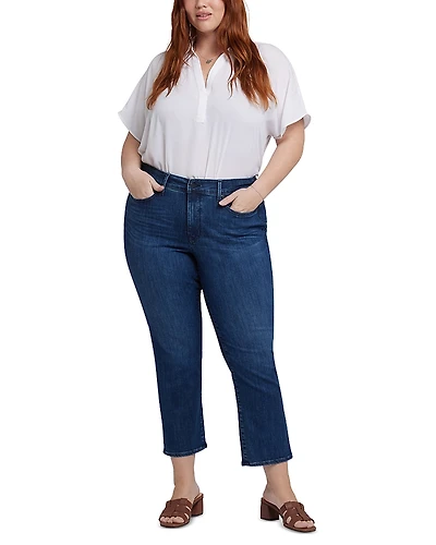 Nydj Plus Marilyn Straight Ankle Jeans