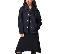 Apparis Indio Faux Leather Cropped Jacket