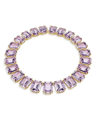 Swarovski Millenia Purple Octagon Crystal Tennis Necklace, 14.125-15.375