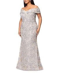 Off the Shoulder Embroidered Lace Dress