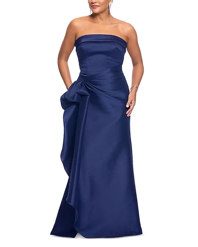 Aqua Draped Gown - Exclusive