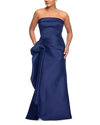 Aqua Draped Gown - Exclusive