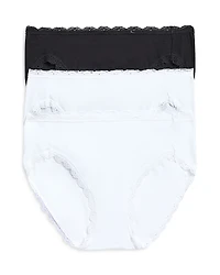 b. tempt'd by Wacoal Lace Trim Hi-Cut Bikini, Pack of 3