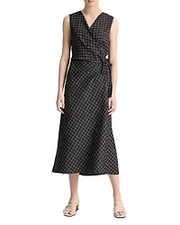 Trellis Plaid Sleeveless Dress