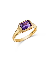 Bloomingdale's Fine Collection Amethyst Emerald Cut Ring