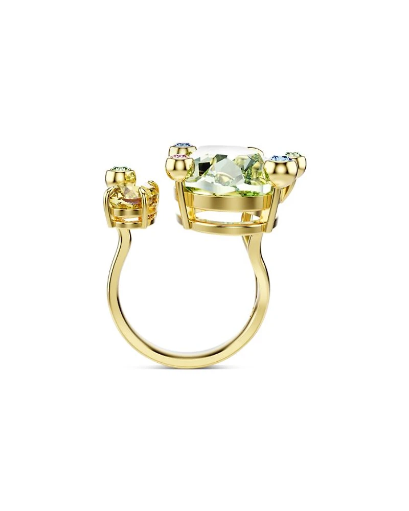 Gema Mixed Cut Multicolor Crystal Cuff Ring