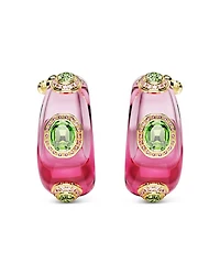 Dulcis Multicolor Crystal Medium Hoop Earrings