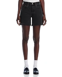 501 Mid Thigh Denim Shorts Lunar Black