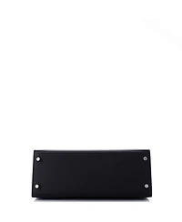 Kelly 28 Handbag Black Epsom with Palladium Hardware