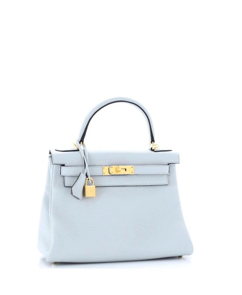 Kelly 28 Handbag Clemence with Gold Hardware