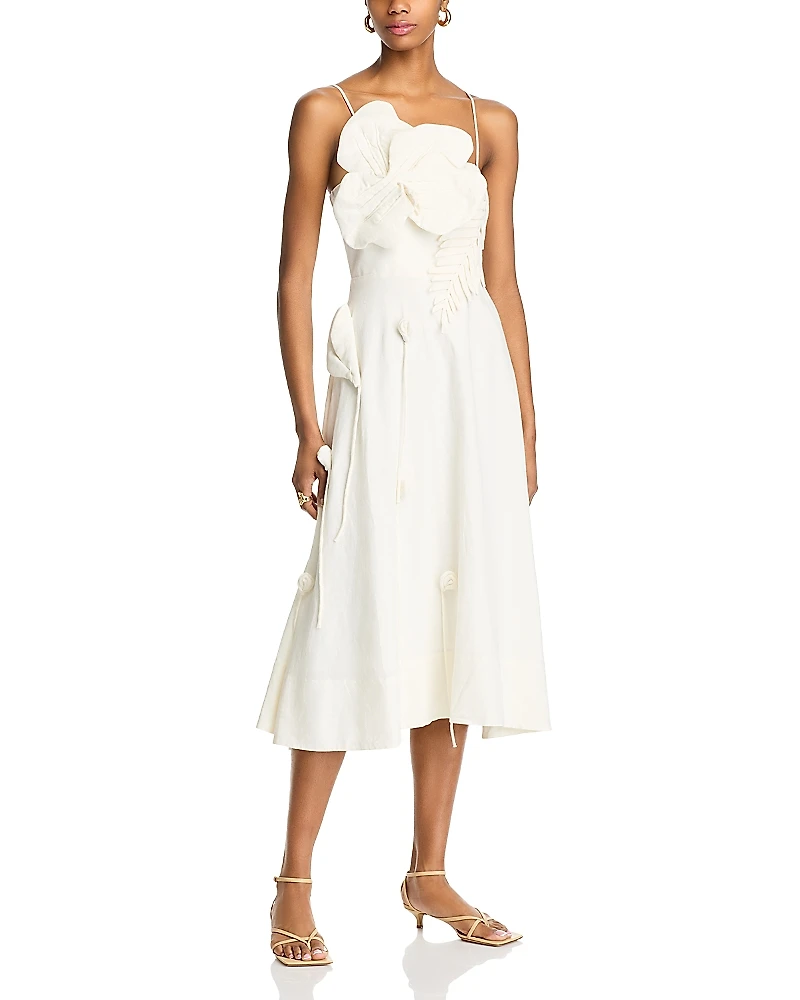 Farm Rio Garden Sleeveless Midi Dress