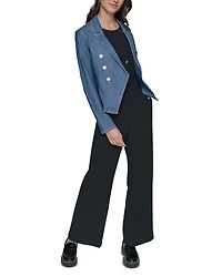 Asymmetric Denim Blazer