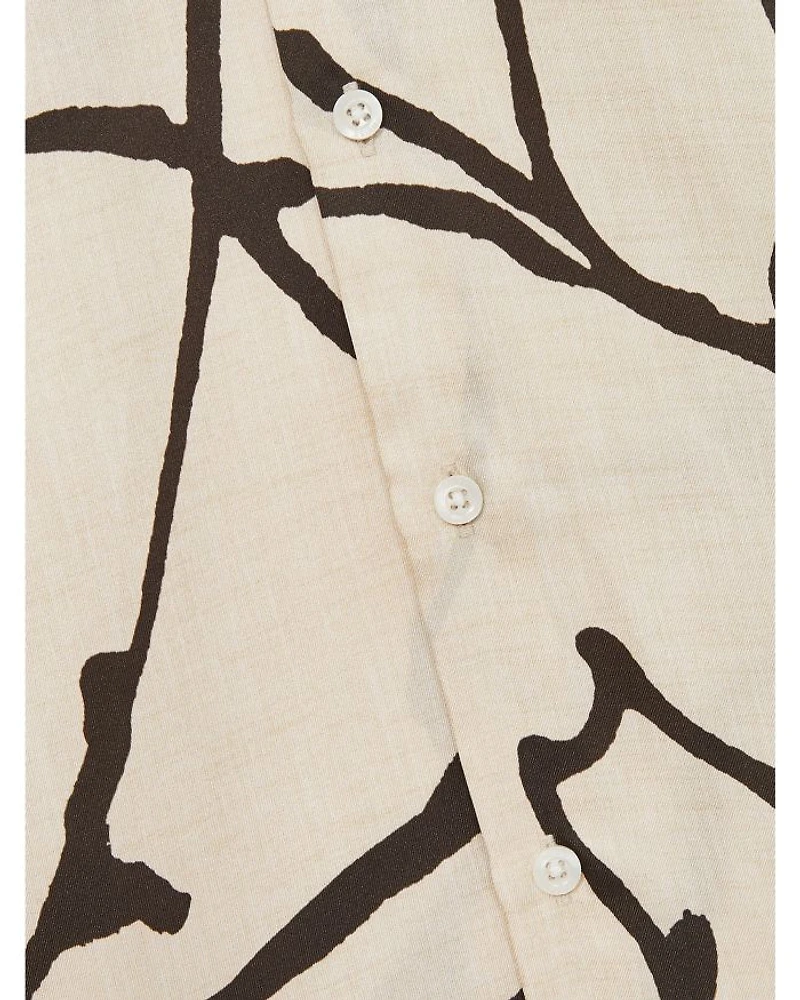 Abstract Printed Long Sleeve Shirt