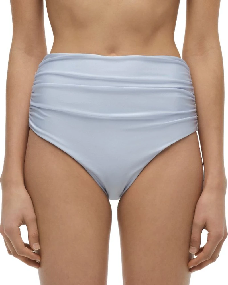 Teya High Waisted Ruched Bikini Bottom