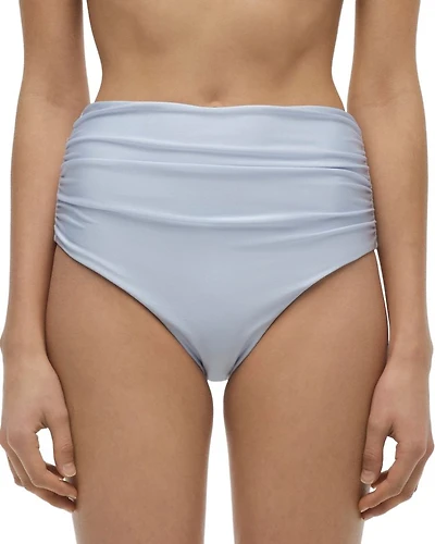 Teya High Waisted Ruched Bikini Bottom