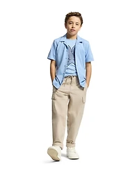 Unisex Bryan Camp Collar Short Sleeve Shirt - Little Kid, Big Kid