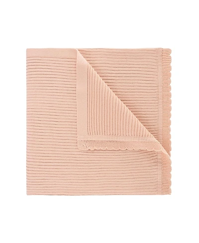 Feltman Brothers Unisex Scallop Trimmed Rib Knit Blanket - Baby