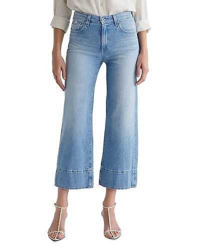 Ag Saige Mid Rise Wide Leg Crop Jeans