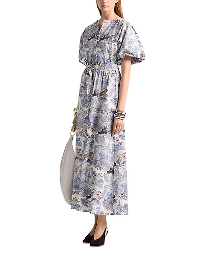 Altuzarra Paulina Puff Sleeve Printed Dress
