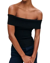 Off-the-Shoulder Instasculpt™ Rib Top