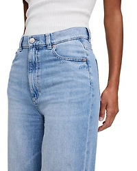 Aura Hepburn Wide Leg High Rise Jeans River Bank