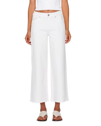 Hepburn Mid Rise Wide Leg Jeans White