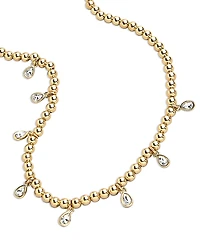 Baublebar Mila Pisa Crystal & Yellow Gold Tone Bead Necklace, 17-20