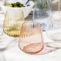 Francesca Amber Double Old Fashioned Glass