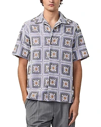 NN07 Julio Cotton Floral Crochet Shirt