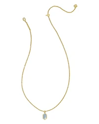 Hallie Mother Of Pearl Pendant Necklace Gold Tone, 18"
