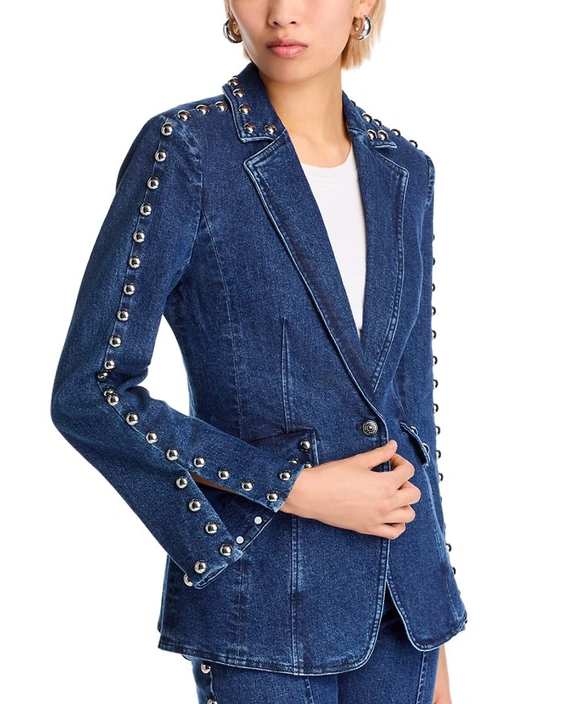 Studded Denim Milly Blazer