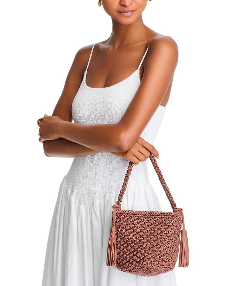 Camila Woven Bucket Bag