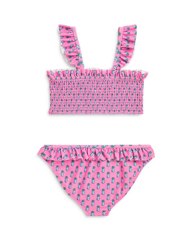 Girls' Pineapple-Print Two-Piece Swimsuit - Little Kid