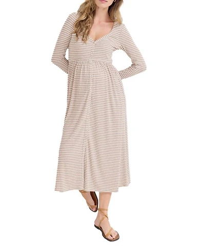 The Softest Rib Maternity Nursing Friendly Dress