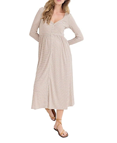 Hatch Collection The Softest Rib Maternity Nursing Friendly Dress