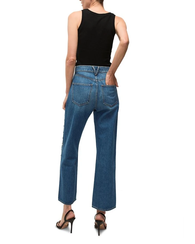 Dylan High Rise Ankle Straight Leg Jeans Stoned Serendipity