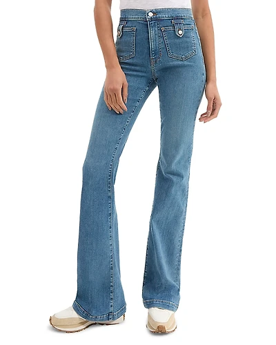 Veronica Beard Beverly High Rise Skinny Flare Jeans