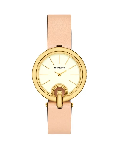 The Pierced Two Hand Gold Tone Stainless Steel Watch, 36mm