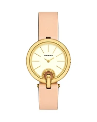 The Pierced Two Hand Gold Tone Stainless Steel Watch, 36mm