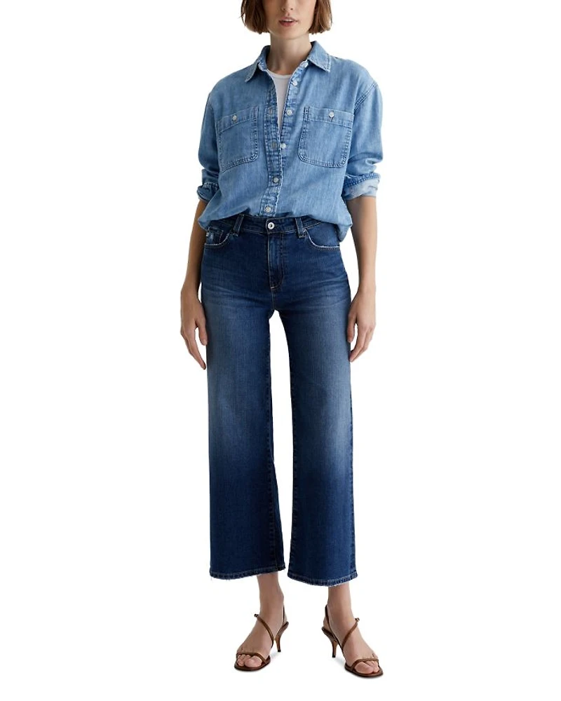 Mid Rise Cropped Wide Leg Jeans 7 Years LA Jolla