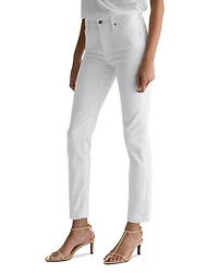 Mari Mid Rise Straight Leg Jeans White