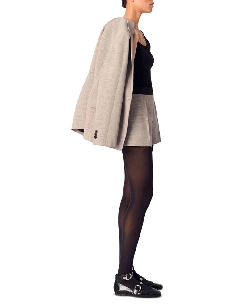 Suit Shorts With Darts