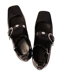 Women's Square Toe Studded Mary Jane Pumps