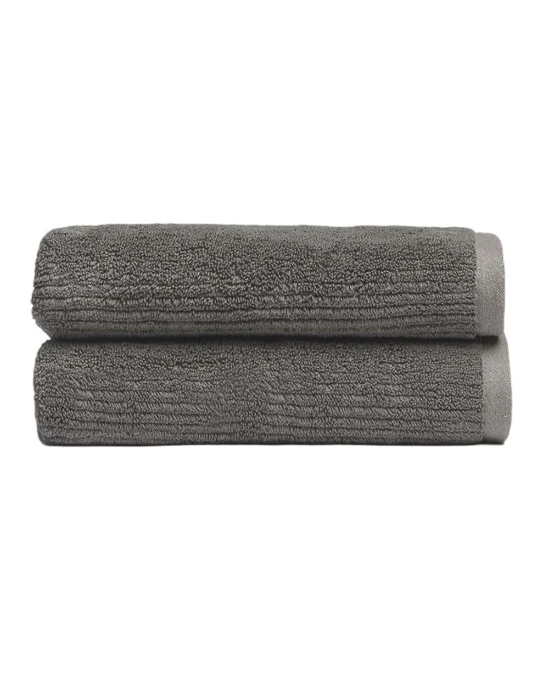 Ribbed Terrry Hand Towels, Set of 2