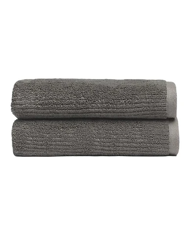 Ribbed Terrry Hand Towels, Set of 2