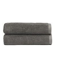 Ribbed Terrry Hand Towels, Set of 2